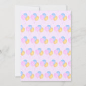 Eenhoorn & Ballonnen Verjaardag Uitnodiging (Achterkant)