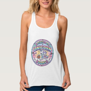 Eenhoorn Basketbal Eenhoorn Stuiteren Grappig T-sh Tanktop