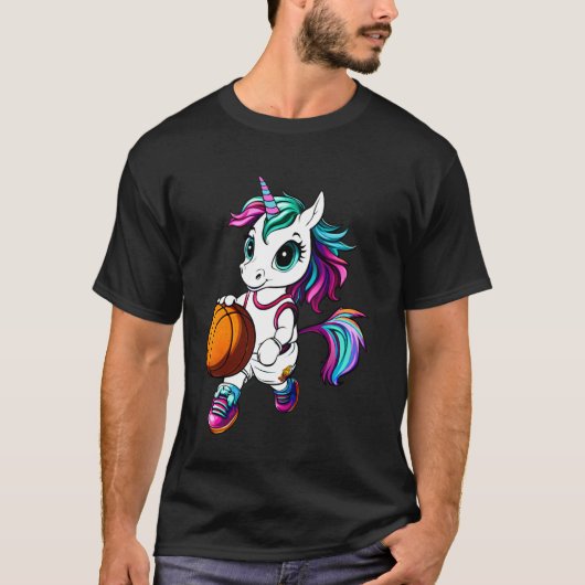 Eenhoorn Basketbal T-shirt (Voorkant)