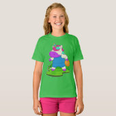 Eenhoorn Basketbalspeler Basketbal T-shirt (Voorkant volledig)