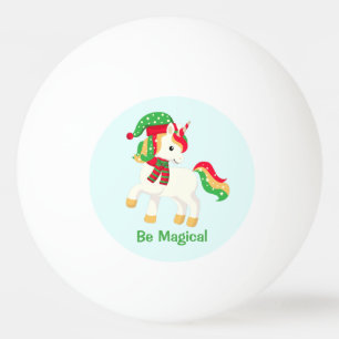 Eenhoorn Be Magical Leuke Kerst Eenhoorn Meisje Pingpongbal
