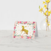 Eenhoorn bedankkaart kaart (Gele Bloem)