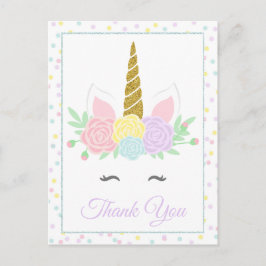Eenhoorn Bedankt Card Briefkaarten