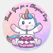 Eenhoorn Bedankt Goodie Bag flavour Sticker (Voorkant)