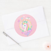Eenhoorn Bedankt Ronde Sticker (Envelop)