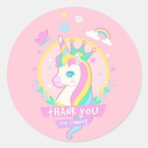 Eenhoorn Bedankt Ronde Sticker