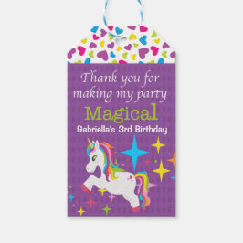 Eenhoorn Bedankt voor het maken van mijn partij ma Cadeaulabel