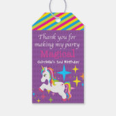 Eenhoorn Bedankt voor het maken van mijn partij ma Cadeaulabel (Voorkant)