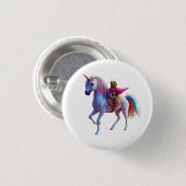 Eenhoorn Beestje  Ronde Button 3,2 Cm (Voorkant /achterkant)