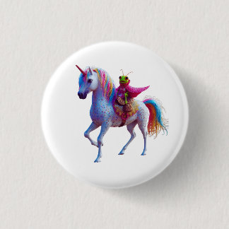 Eenhoorn Beestje Ronde Button 3,2 Cm
