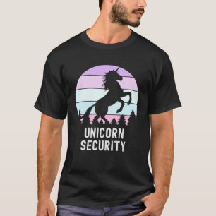 Eenhoorn Beveiliging magische pret paard roze T-shirt