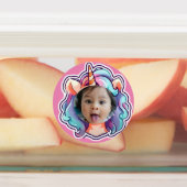 eenhoorn BEWERKBARE foto cupcake toppers stickers (Aangebracht)