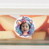 eenhoorn BEWERKBARE foto cupcake toppers stickers (Aangebracht)