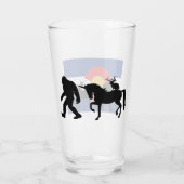 Eenhoorn, Bigfoot en Jackalope Glas (Achterkant)