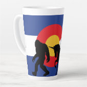 Eenhoorn, Bigfoot en Jackalope Latte Mok (Linkerhoek)