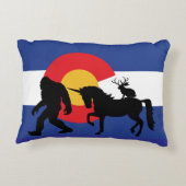 Eenhoorn, Bigfoot, Jackalope Accent Kussen (Achterkant)