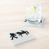 Eenhoorn, Bigfoot, Jackalope Glazen Onderzetter (Schuin)