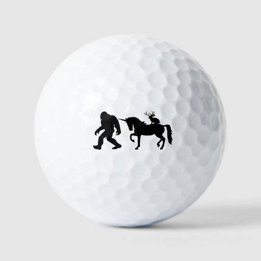 Eenhoorn, Bigfoot, Jackalope Golfballen (Voorkant)