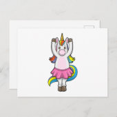 Eenhoorn bij balletdans met rok briefkaart (Voorkant / Achterkant)