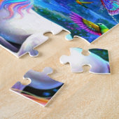 Eenhoorn bij kasteel legpuzzel (Zijkant)