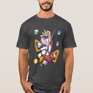 Eenhoorn Biljart Cue Bal Sportfamiliegeschenk T-shirt