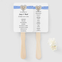 Eenhoorn Blauw Kant Bruiloft Programma Fans