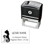 Eenhoorn Blauwe Draak Yin Yang Spiraal Zelfinktende Stempel (In situ)