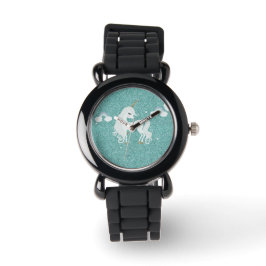 Eenhoorn Blauwgroen Glitter eWatch Horloge