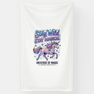 Eenhoorn Blijf Wild Blijf Magisch Commercieel Typo Spandoek