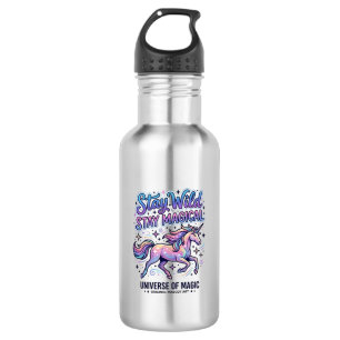 Eenhoorn Blijf Wild Blijf Magisch Commercieel Typo Waterfles