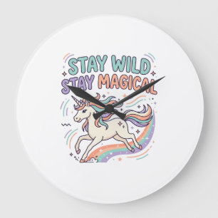 Eenhoorn Blijf Wild Blijf Magisch Trendy Product G Grote Klok
