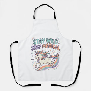 Eenhoorn Blijf Wild Blijf Magisch Trendy Product G Schort