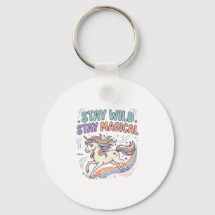 Eenhoorn Blijf Wild Blijf Magisch Trendy Product G Sleutelhanger