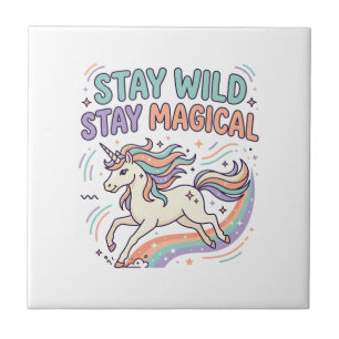 Eenhoorn Blijf Wild Blijf Magisch Trendy Product G Tegeltje