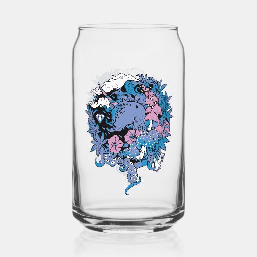 Eenhoorn Blikvorm Glas (Voorkant)