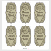 Eenhoorn Bloed Potion Fles Etiketten Sticker (Vel)