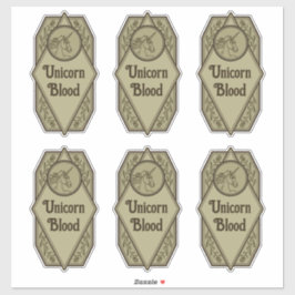 Eenhoorn Bloed Potion Fles Etiketten Sticker