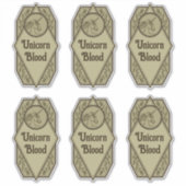 Eenhoorn Bloed Potion Fles Etiketten Sticker (Voorkant)