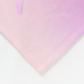 Eenhoorn blush roze paarse naam script fleece deken (Hoek)