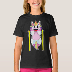 Eenhoorn Bodybuilder Pull-ups Bodybuilding T-shirt