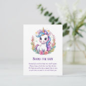 Eenhoorn Boeken voor Baby Informatiekaartje (Staand voorkant)