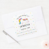 Eenhoorn boekenplaat, uit de bibliotheek van het b vierkante sticker (Envelop)