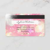 Eenhoorn boho kunst Credit Kaart Style Gold Visitekaartje (Achterkant)