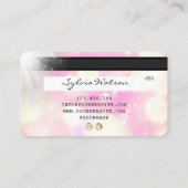 Eenhoorn boho kunst Credit Kaart Style Gold Visitekaartje (Achterkant)