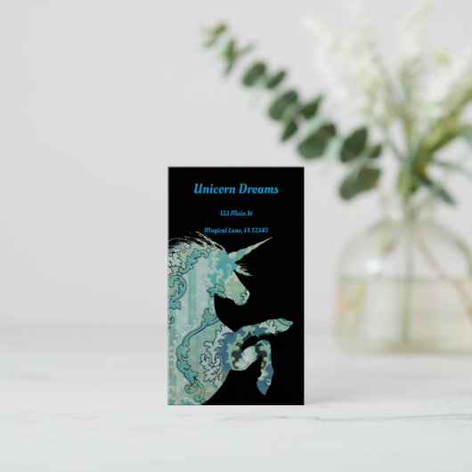 Eenhoorn Boho Style Visitekaartje (Staand voorkant)