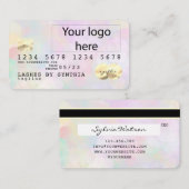 Eenhoorn bokeh licht Credit Kaart voeg uw logo Visitekaartje (Voorkant / Achterkant)