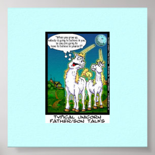 Eenhoorn Bonding Grappige Canvas Print