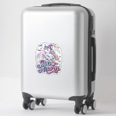 Eenhoorn Boo-eenhoorn Premium Vector Vectorontwerp Sticker (Koffer)