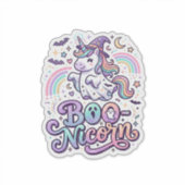 Eenhoorn Boo-eenhoorn Premium Vector Vectorontwerp Sticker (Voorkant)