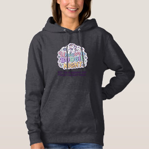 Eenhoorn Boogie Nacht Vet Typografie Grafisch T-sh Hoodie
